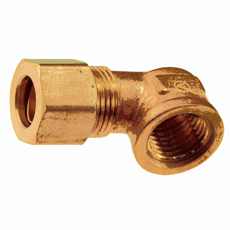 Midwest Fastener 3/8" OD x 1/4FIP Brass Compression Pipe Elbows 2PK 34472